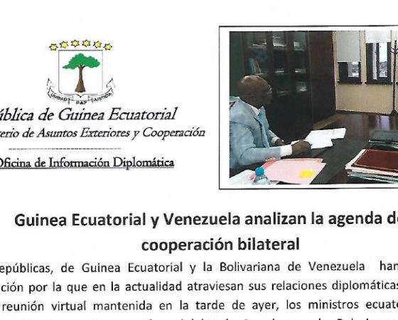Guinea Ecuatorial y Venezuela analizan la ageda de su cooperación bilateral