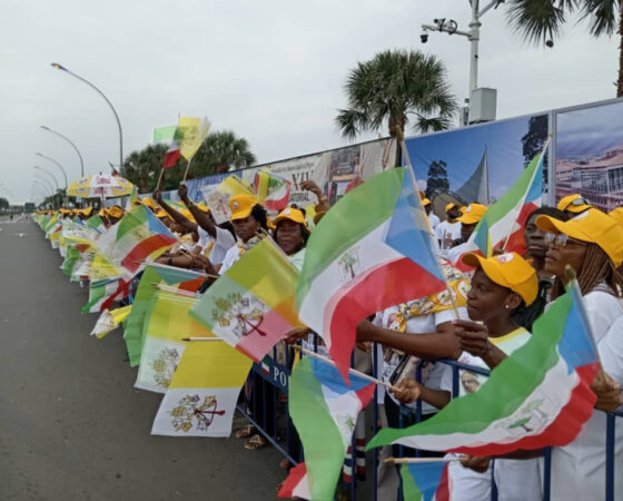 Ambiente previo a la llegada del Papa León XIV a Guinea Ecuatorial